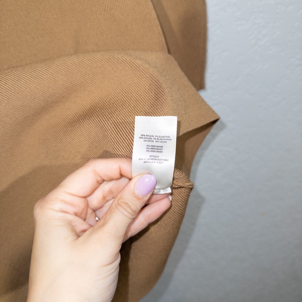 New Aritzia Babaton Camel Tan Rego Sculpt Knit‎ Dress Size Medium - Picture 6 of 8